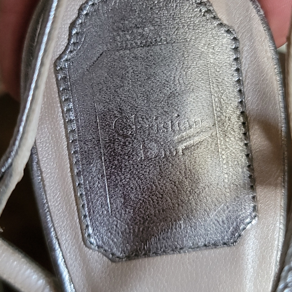 Christian Dior Silver Strappy Heels - Picture 10 of 13